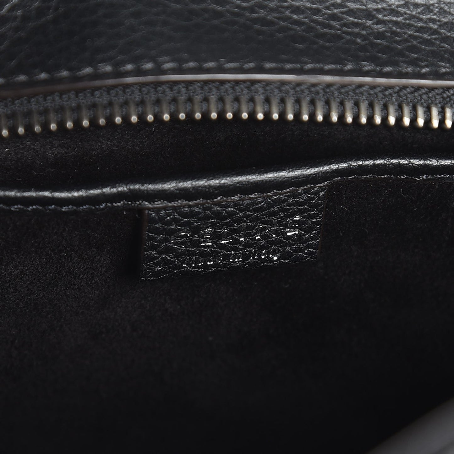 Drummed Calfskin Nano Luggage Black