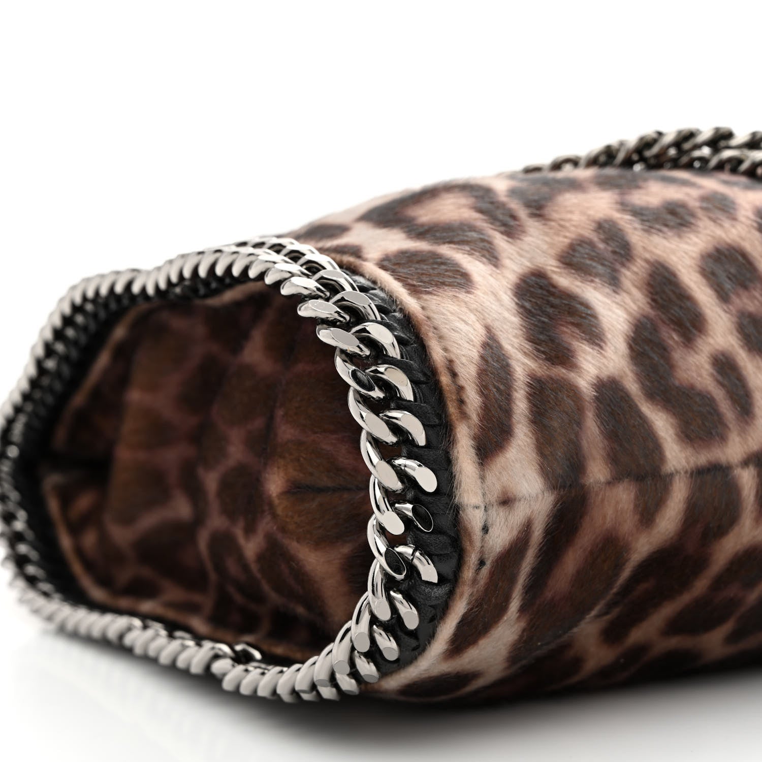 Stella McCartney Faux Calf Hair Leopard Print Small Falabella Tote Brown 10 of 11