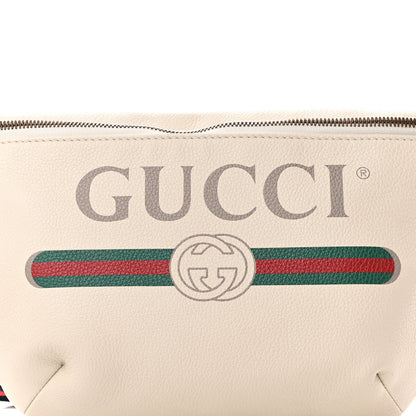 Gucci Grained Calfskin Logo Belt Bag White 8 of 10