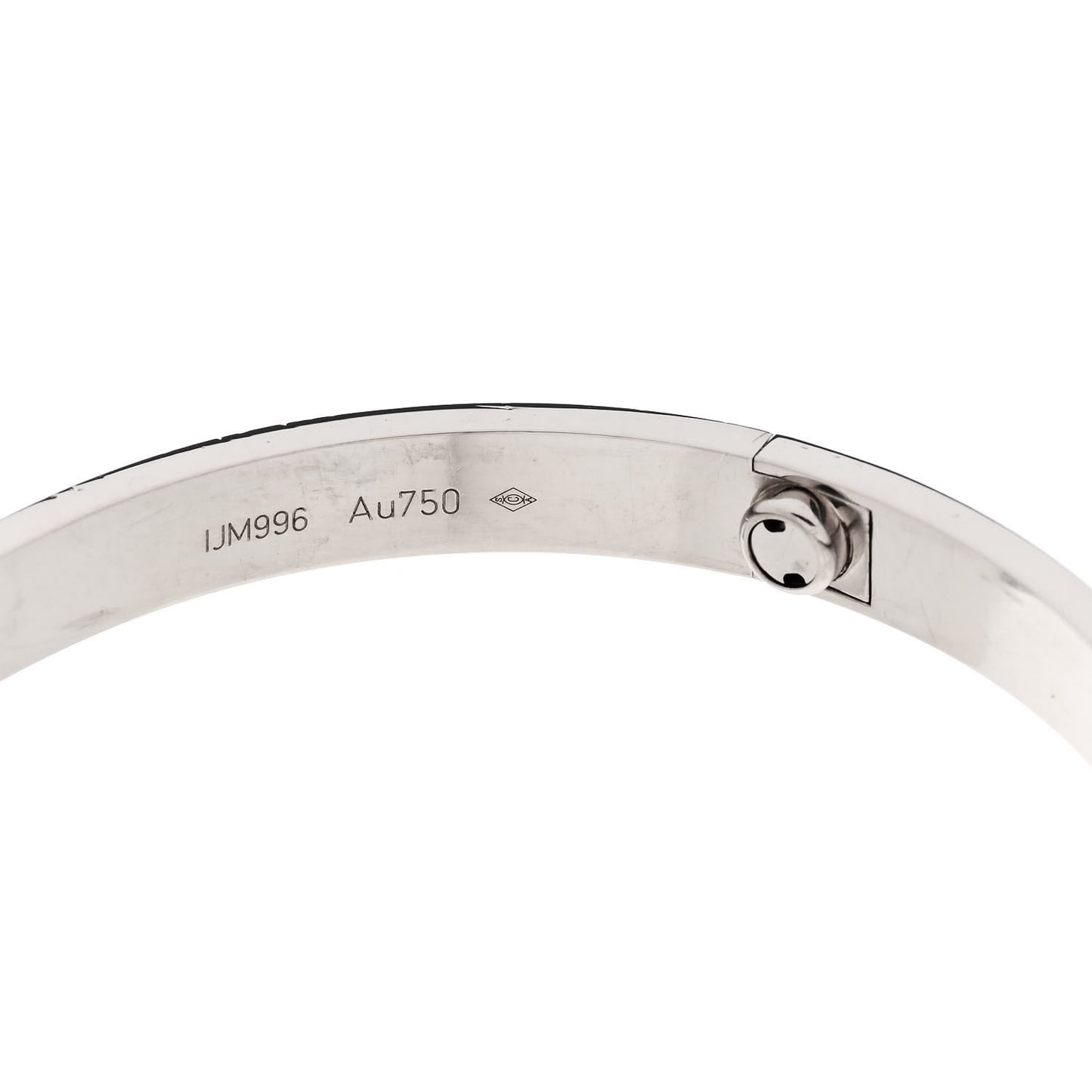 18K White Gold LOVE Bracelet 20