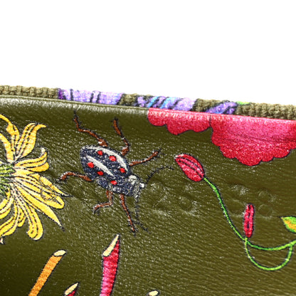 Gucci Sepang Flora Faded Canvas GG Marmont Ballerina Flats 38 Dark Green 8 of 9