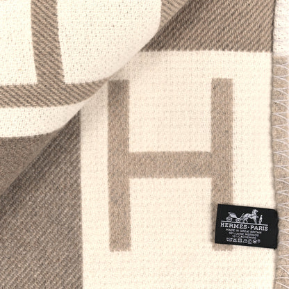 Hermes Wool Cashmere Avalon Blanket Ecru Naturel 3 of 3