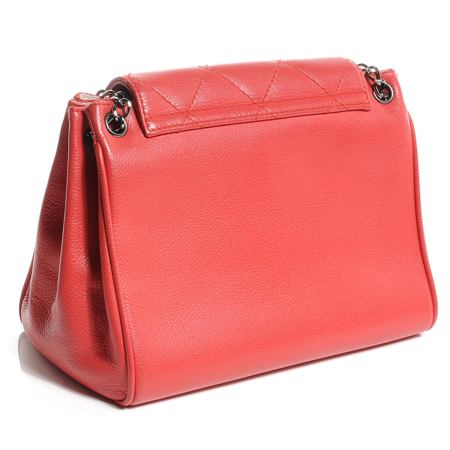 Chanel Caviar Small Accordion Flap Red 3 of 7