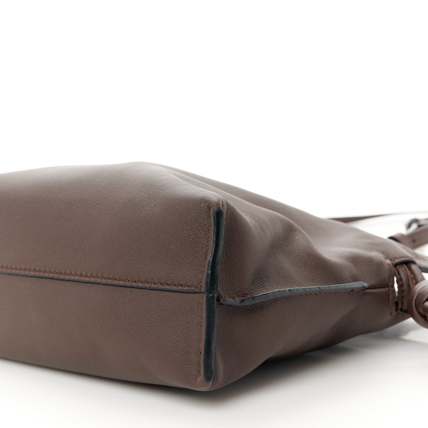 Loewe Calfskin Mini Flamenco Knot Clutch Chocolate 11 of 12