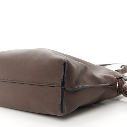 Loewe Calfskin Mini Flamenco Knot Clutch Chocolate 11 of 12