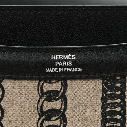 Hermes Swift Toile Dechainee Constance 24 Ficelle Black 5 of 8
