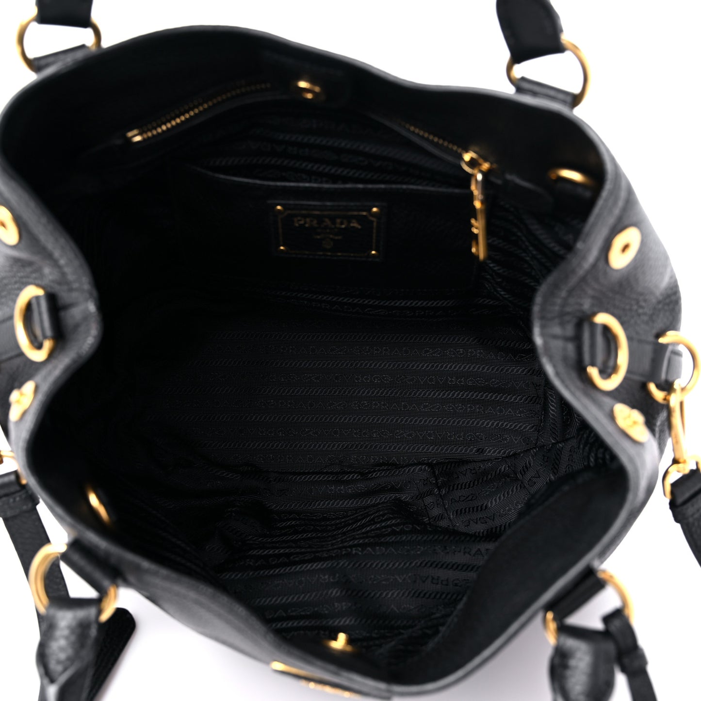 Vitello Daino Shoulder Bag Black