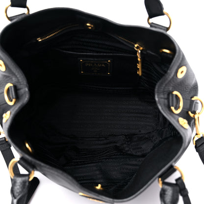 Prada Vitello Daino Shoulder Bag Black 4 of 9