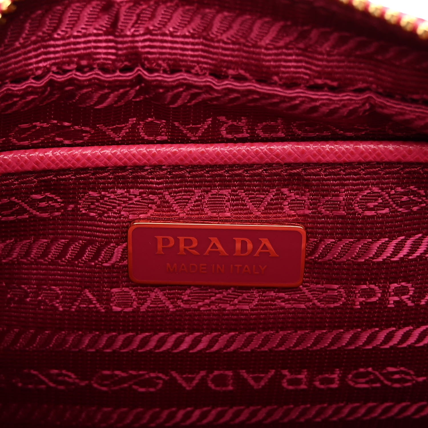 Prada Saffiano Lux Small Camera Crossbody Bag Magenta 6 of 9