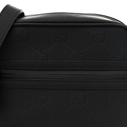 Gucci Rubber Effect Monogram GG Crossbody Bag Black 8 of 10