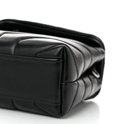 Saint Laurent Calfskin Y Quilted Monogram Toy Loulou Crossbody Bag Black 10 of 10