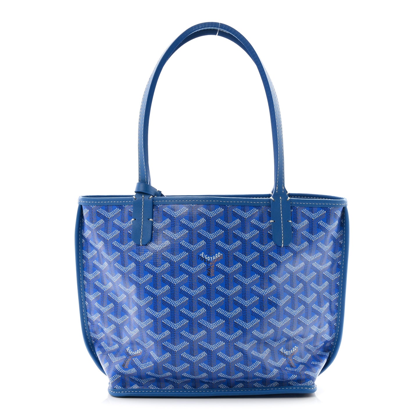 Goyardine Reversible Mini Anjou Sky Blue