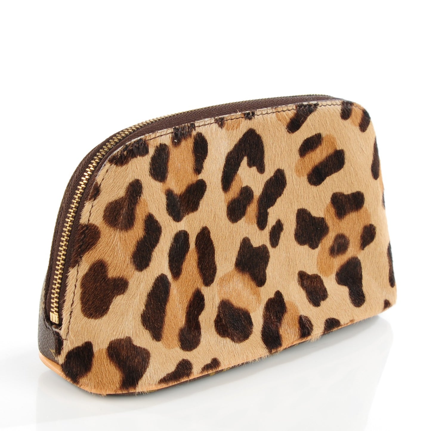 Monogram Leopard Print Pony Hair Azzedine Alaia Cosmetic Pouch