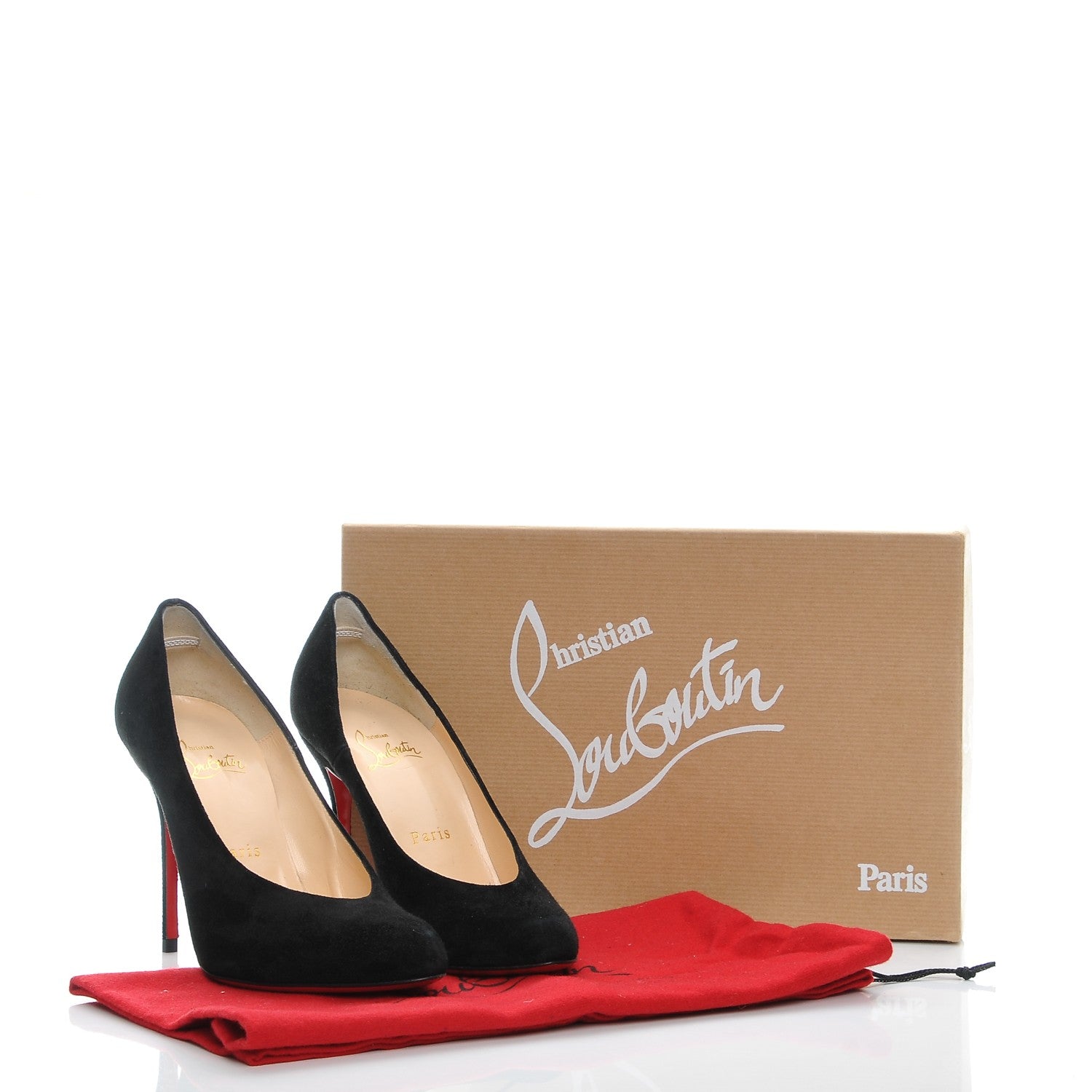 Christian Louboutin Veau Velours Yousra 100 Pumps 37 Black 201772