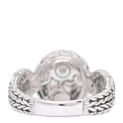 John Hardy Sterling Silver Diamond Small Circle Contour Ring 54 7 3 of 5