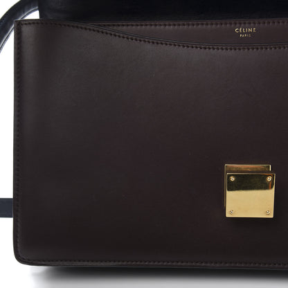 Celine Calfskin Bicolor Medium Case Flap Navy Burgundy 11 of 17