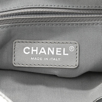 Chanel Metallic Crumpled Calfskin Chain 20s Signe Tote Silver 6 of 10