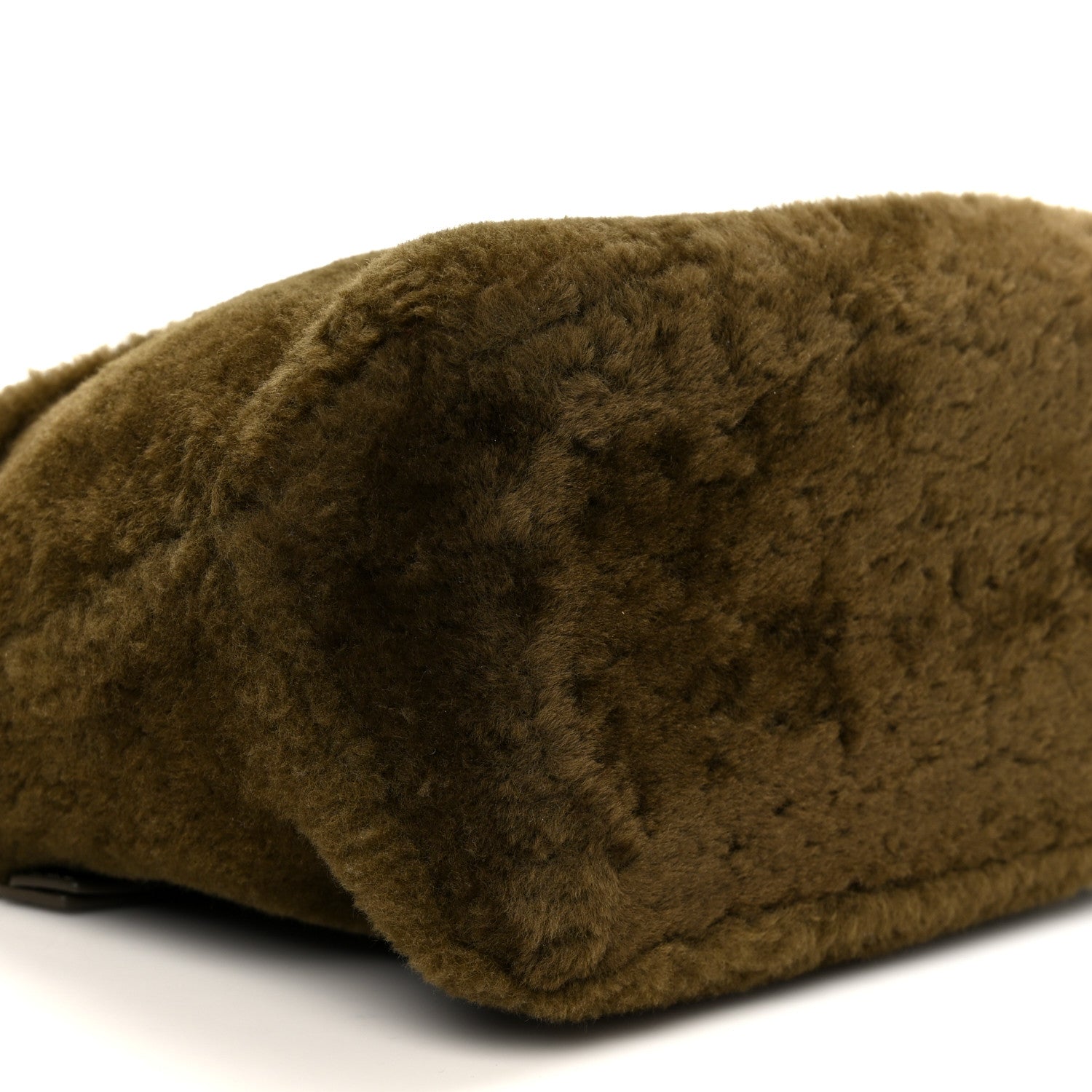 Loewe Shearling Small Puzzle Edge Bag Dark Khaki 1836086