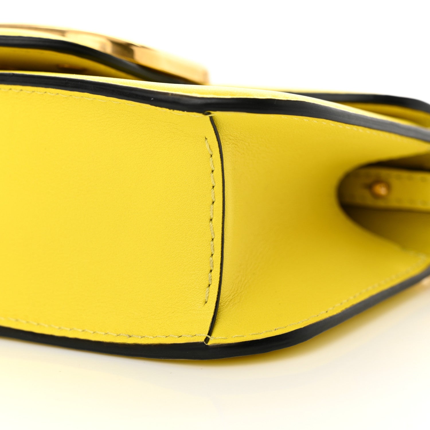 Valentino Garavani Calfskin Vlogo Small Loco Shoulder Bag Shocking Yellow 11 of 12