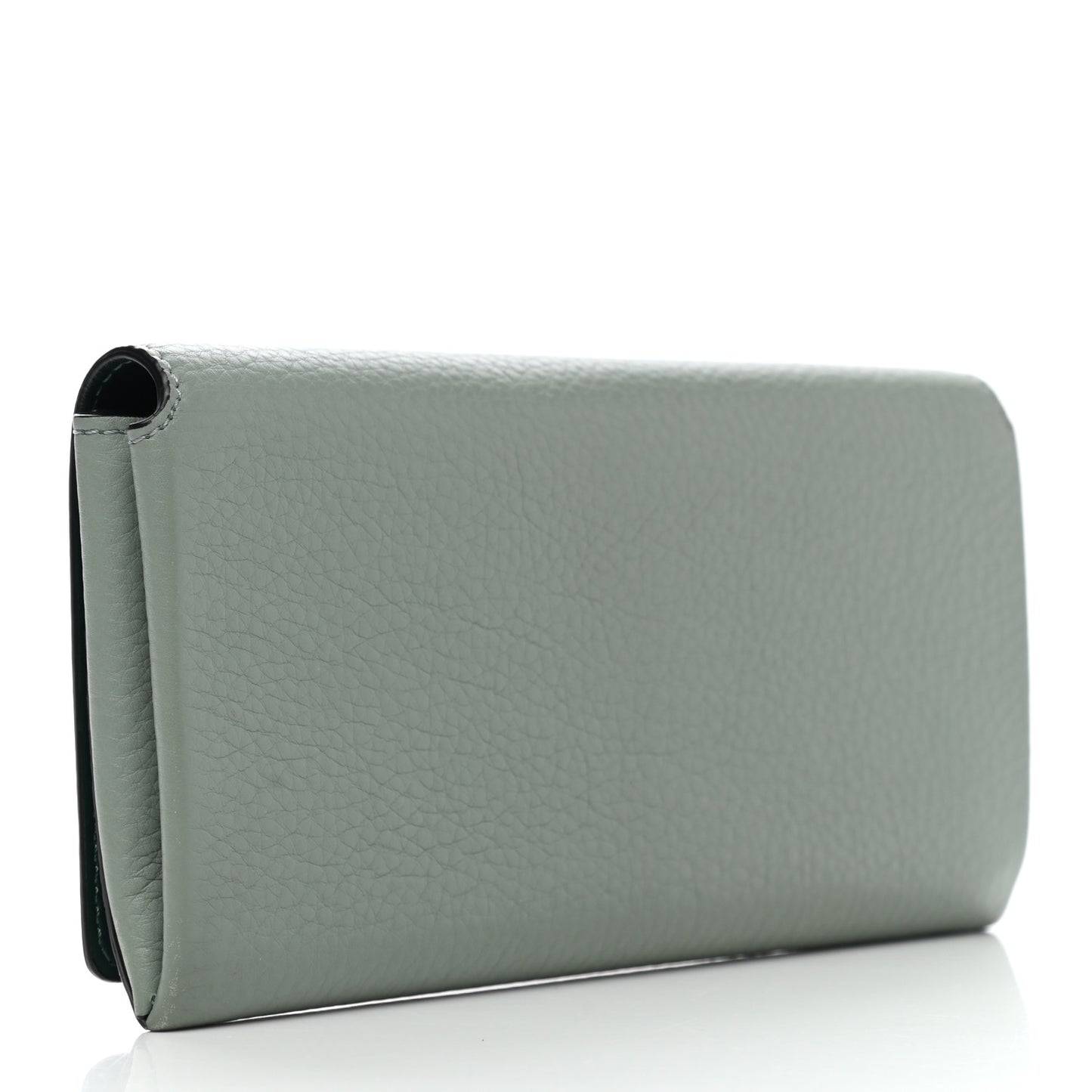 Calfskin Phone Wallet Smokey Green