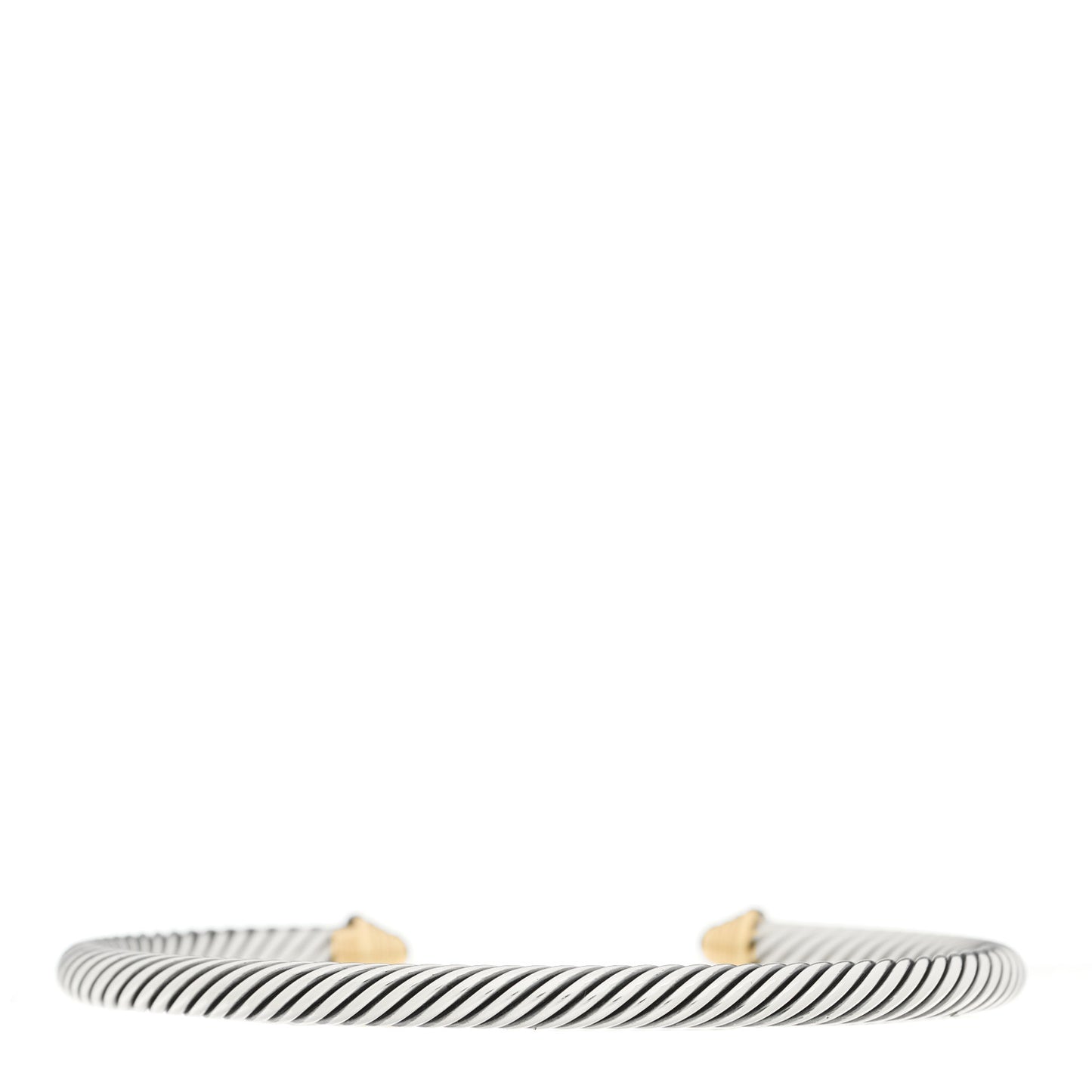 Sterling Silver 14K Yellow Gold 5mm Cable Classics Bracelet