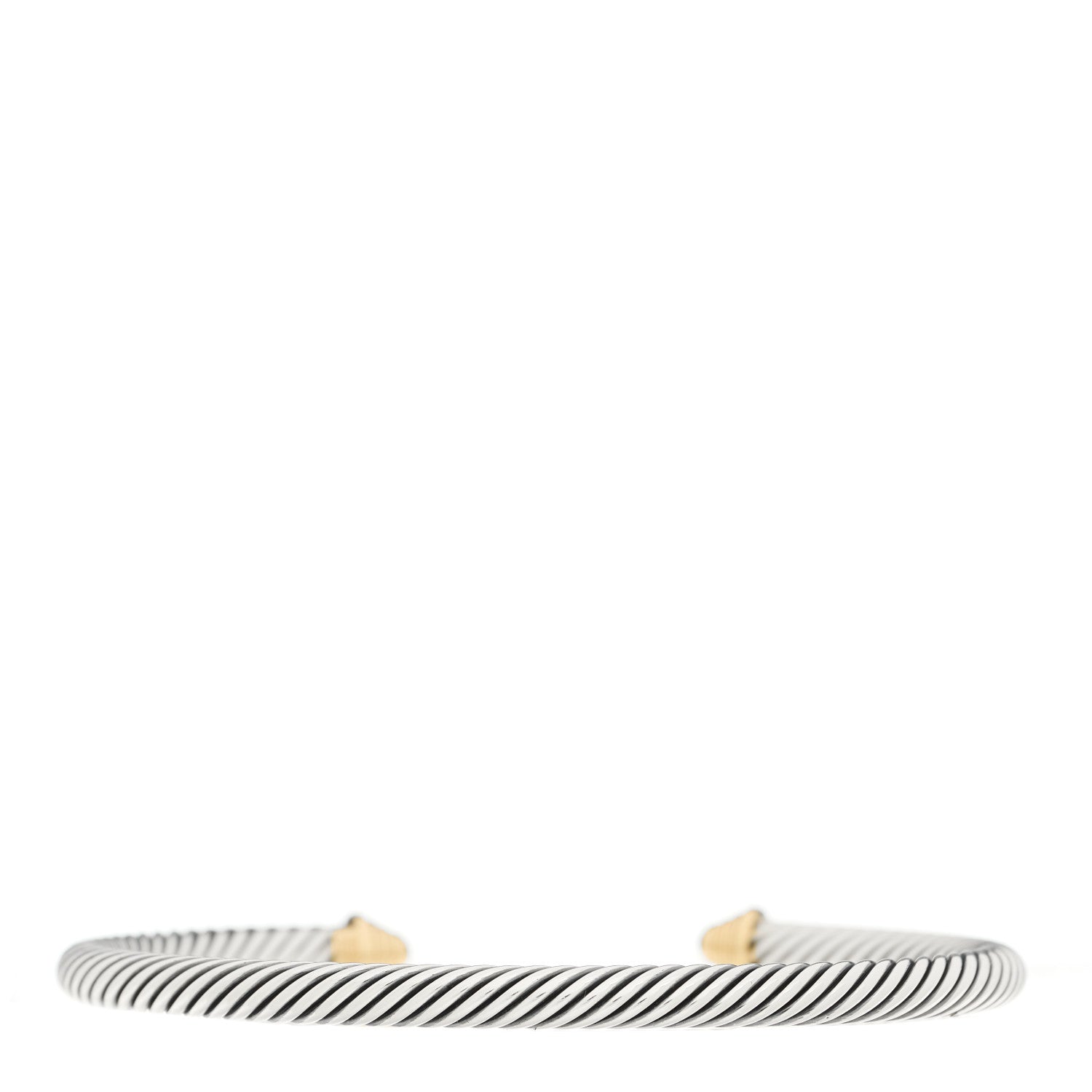 David Yurman Sterling Silver 14K Yellow Gold 5mm Cable Classics Bracelet 2 of 3