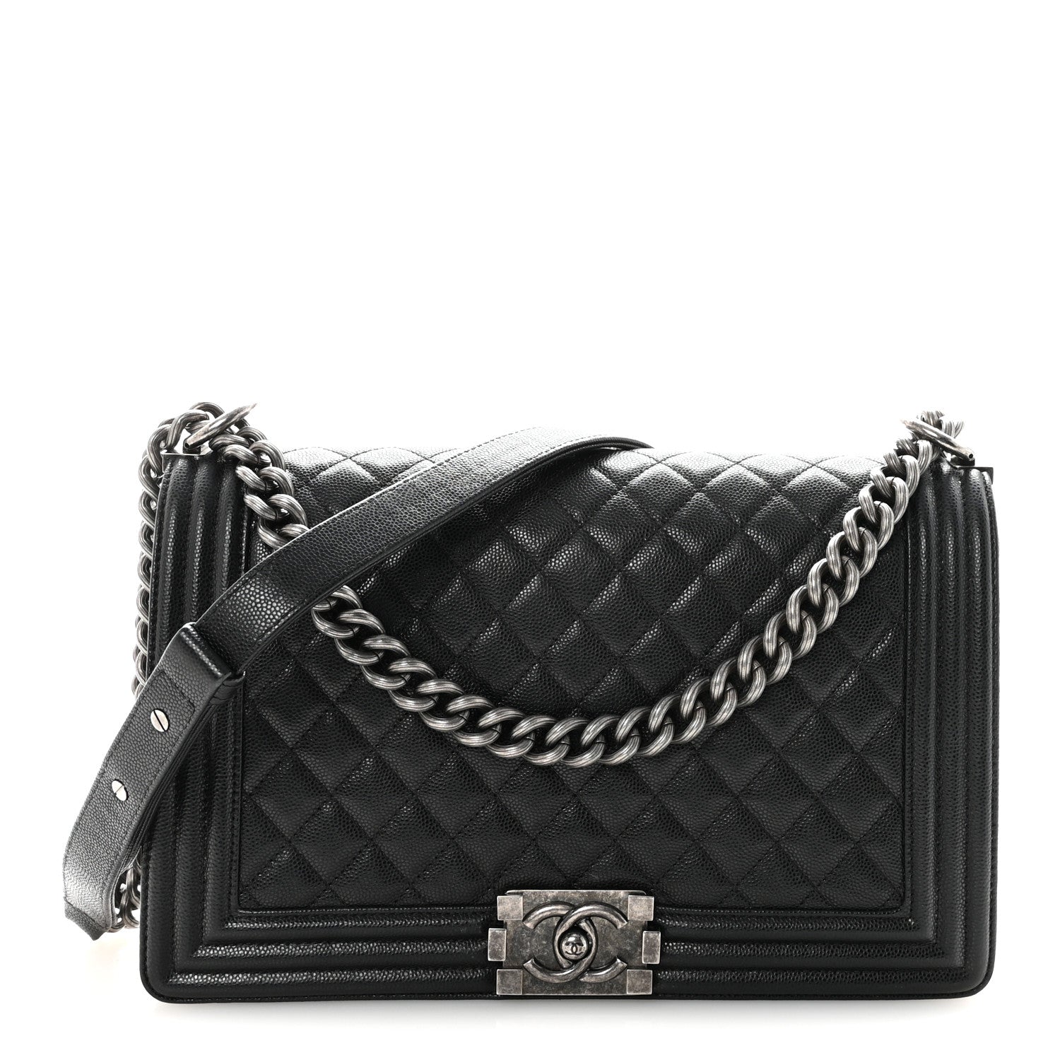 Chanel Caviar Quilted New Medium Boy Flap Black 1 of 10