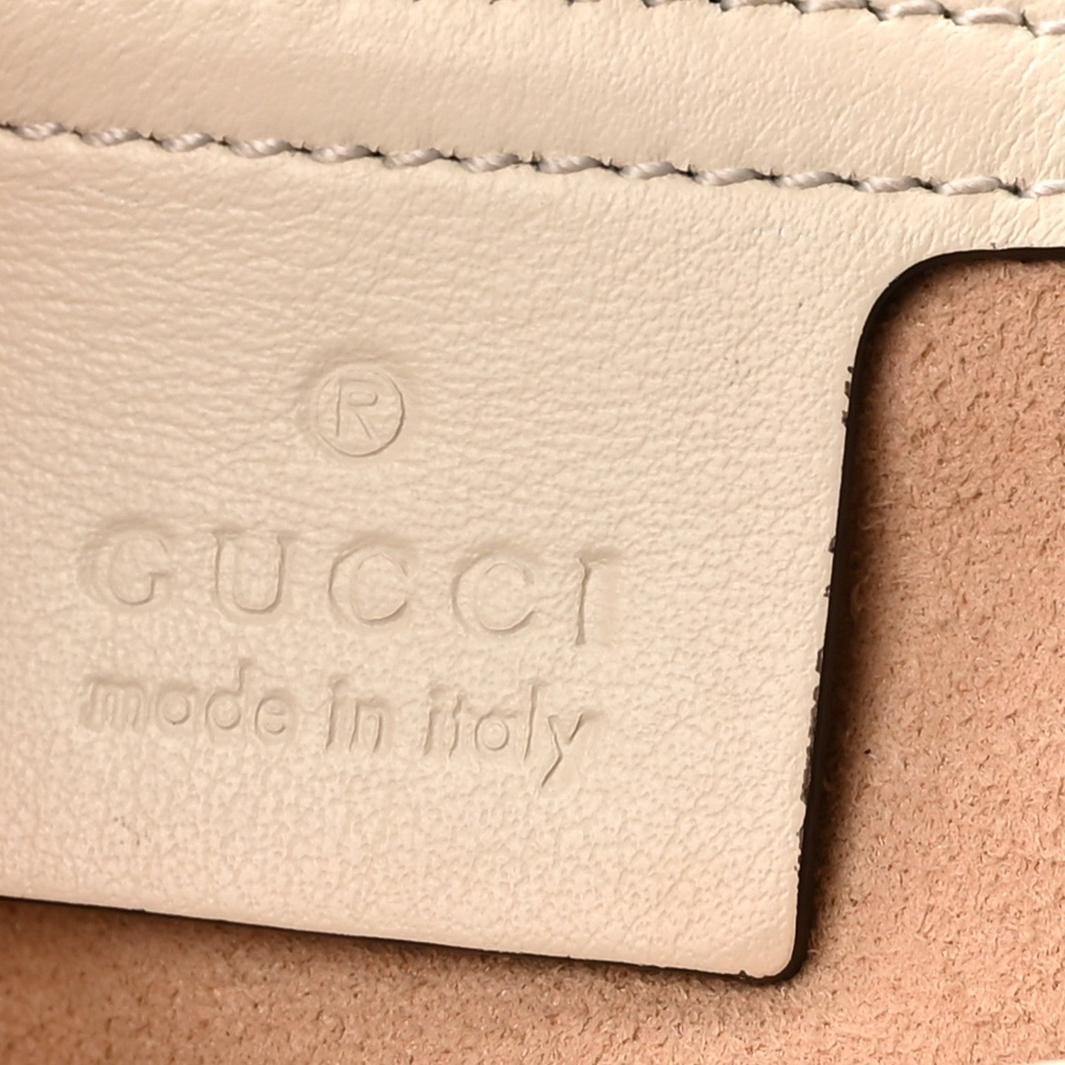 Gucci Calfskin Matelasse Small GG Marmont Shoulder Bag White 6 of 10