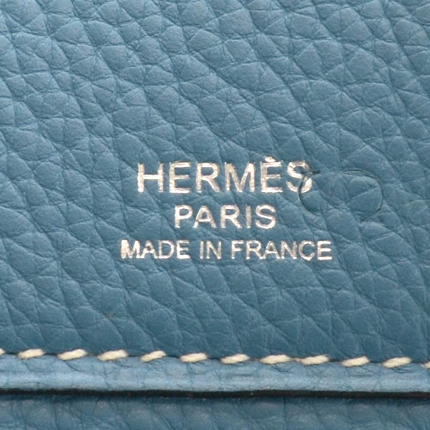 Hermes Clemence Sherpa Backpack Blue Jean 5 of 7