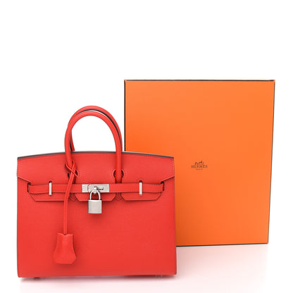 Hermes Epsom Birkin Sellier 25 Rouge De Coeur 11 of 11