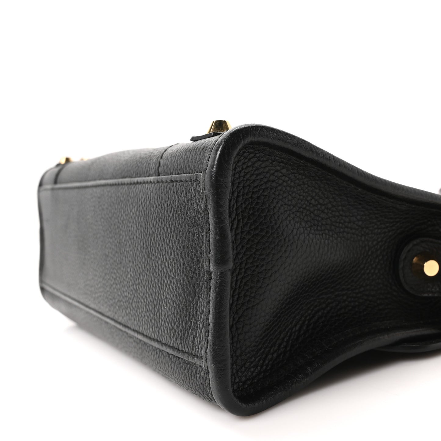 Agneau Classic Gold Hardware Mini City Black