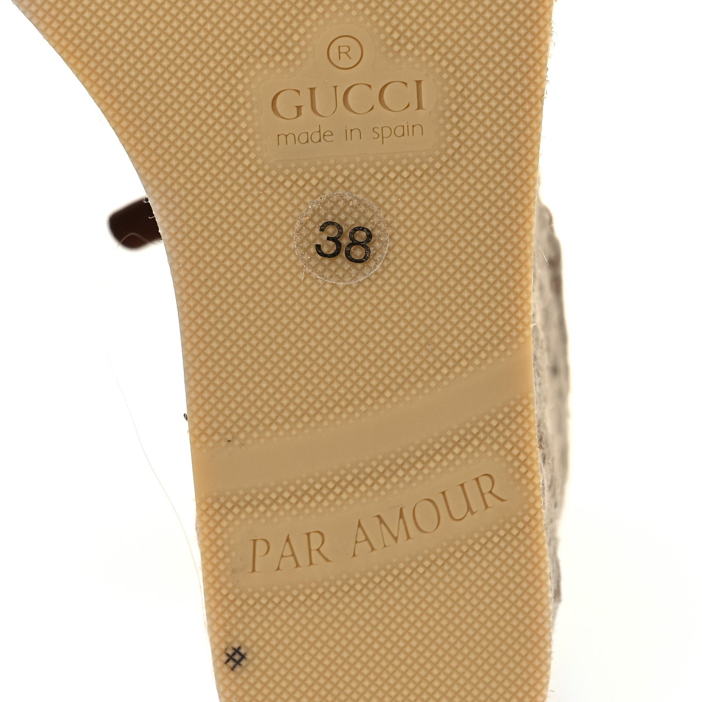 Nappa Matelasse GG Marmont Ankle Wrap Platform 35/120mm Espadrille Wedges 38 Cognac