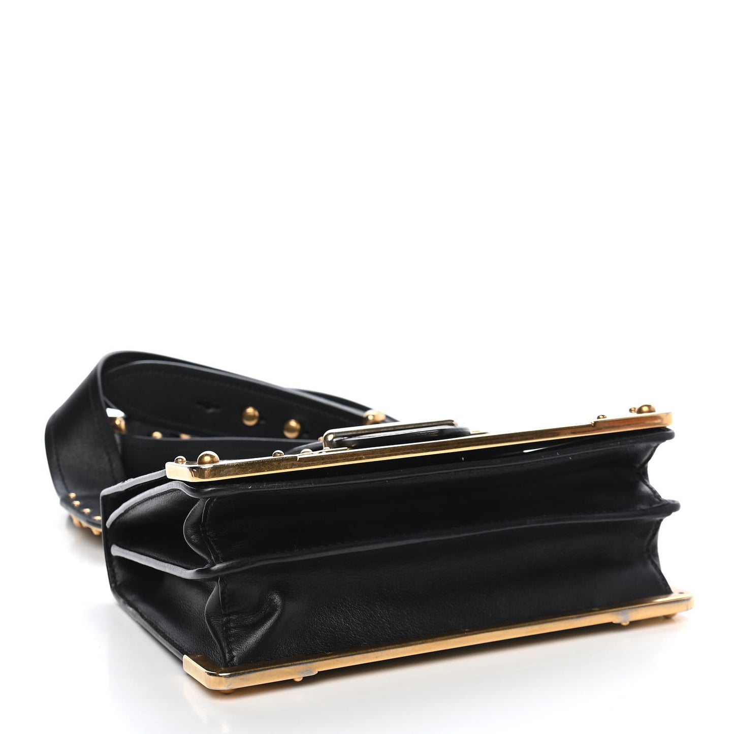 City Calfskin Saffiano Cahier Bag White Black