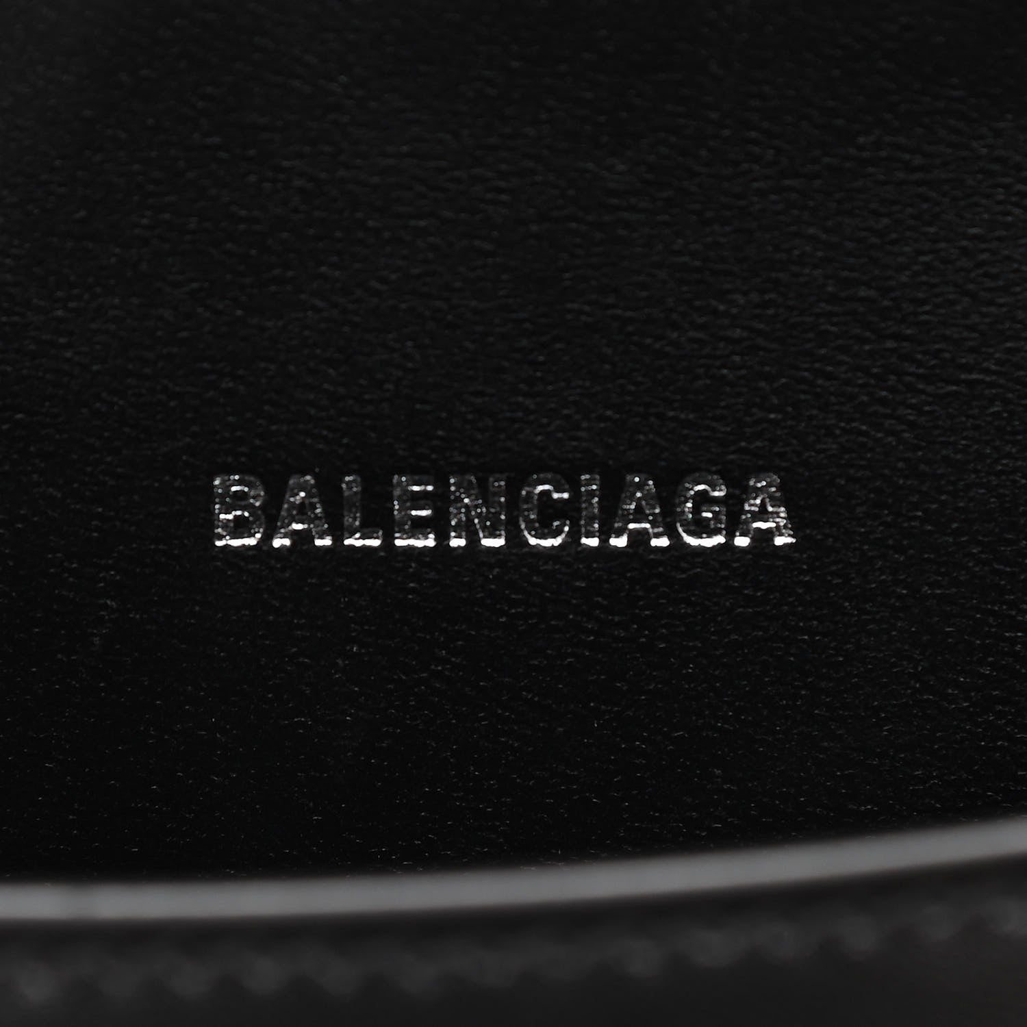 Balenciaga Box Calfskin Graffiti Logo Hourglass Top Handle Bag XS Black Silver 6 of 12