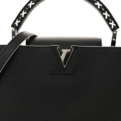 Louis Vuitton Taurillon Stitched Xoxo Capucines PM Black 7 of 9