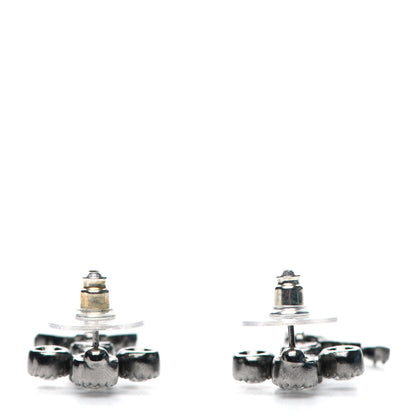 Chanel Ruthenium Crystal CC Drop Earrings 3 of 4