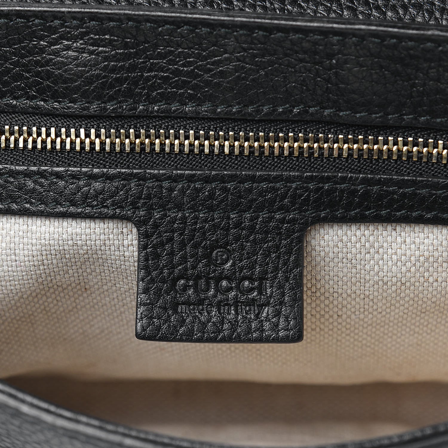 Gucci Pebbled Calfskin Medium Soho Flap Crossbody Black 6 of 15
