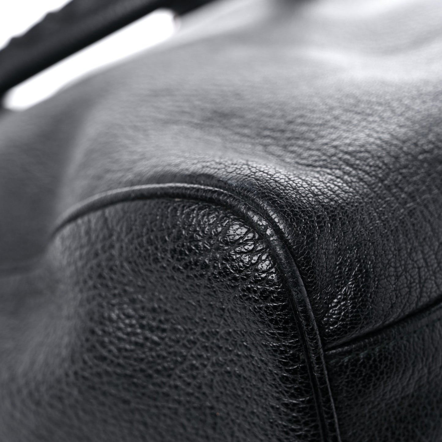 Chevre Silver Metallic Edge Hardware Velo Black