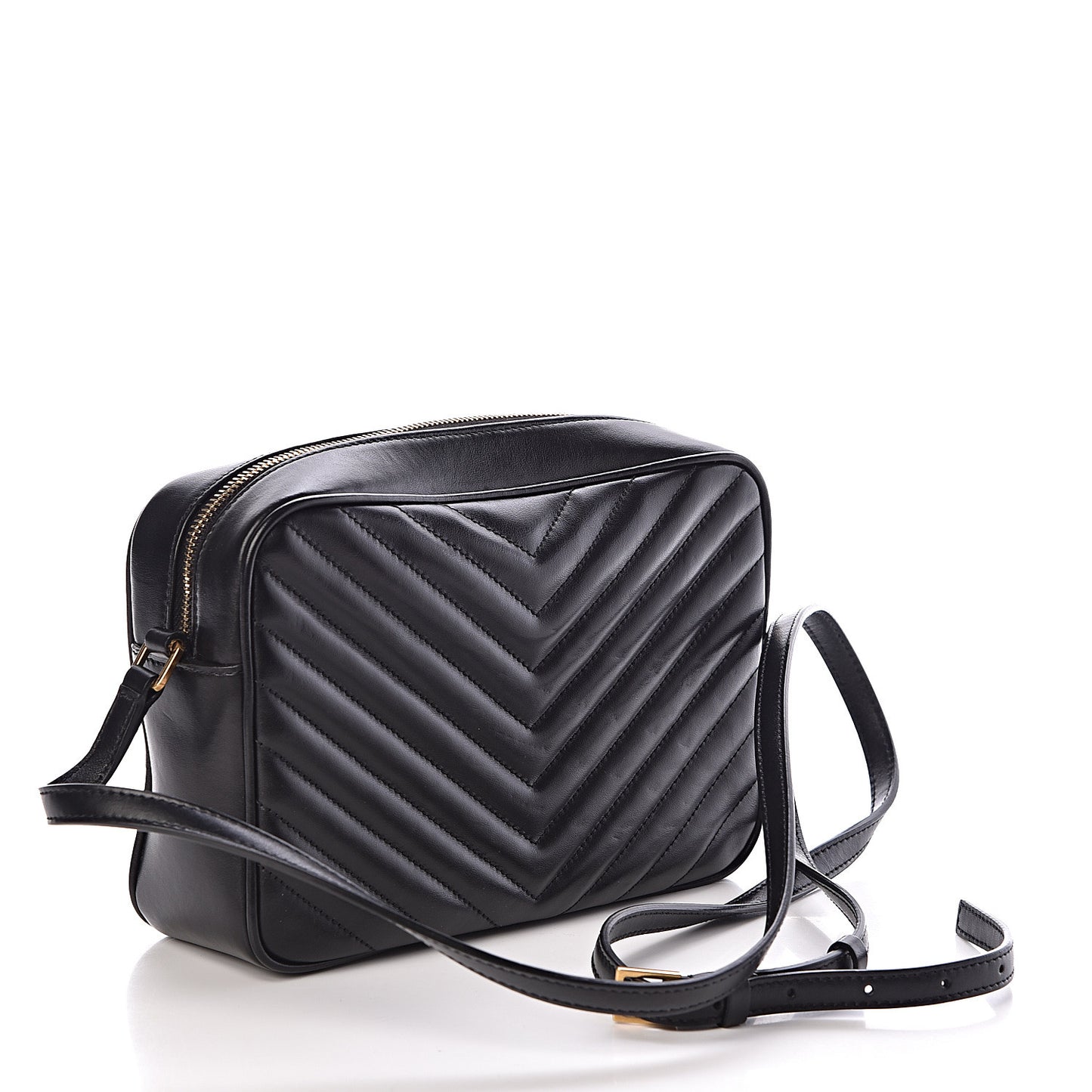 Calfskin Matelasse Monogram Lou Camera Bag Black