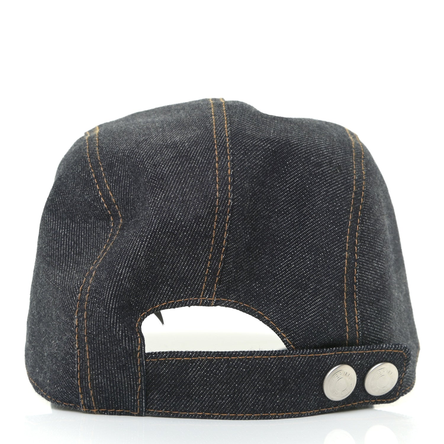 Hermes Denim Embroidered Nevada Cap 58 Indigo 3 of 5