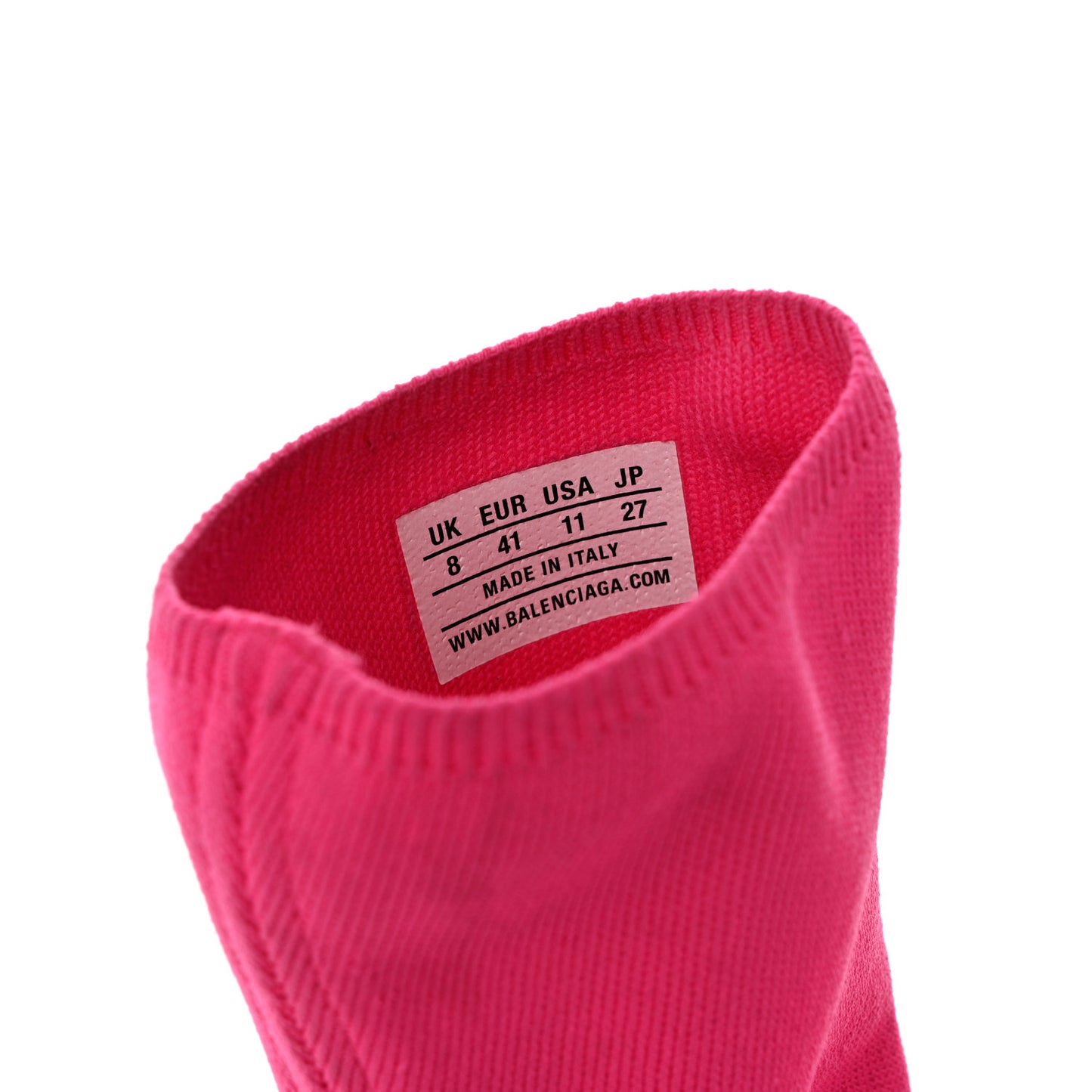 Technical 3D Recycled Knit High Toe Booties 41 Fluo Pink