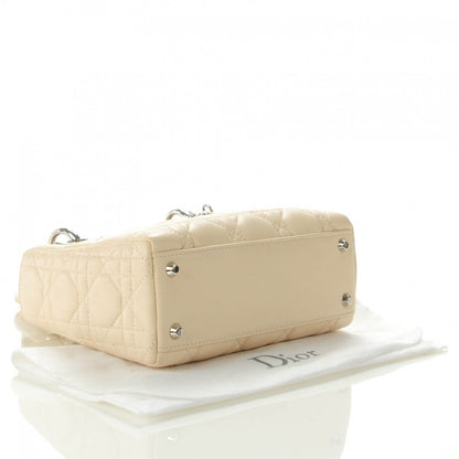 Christian Dior Lambskin Cannage Mini Lady Dior Light Beige 4 of 9