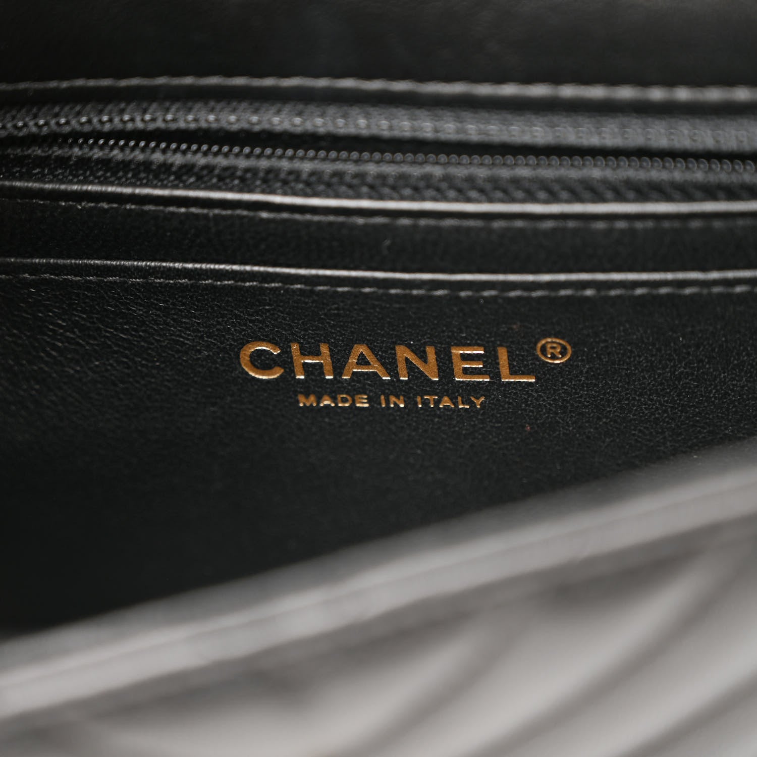 Chanel Lambskin Chevron Quilted Mini Rectangular Flap Black 6 of 16