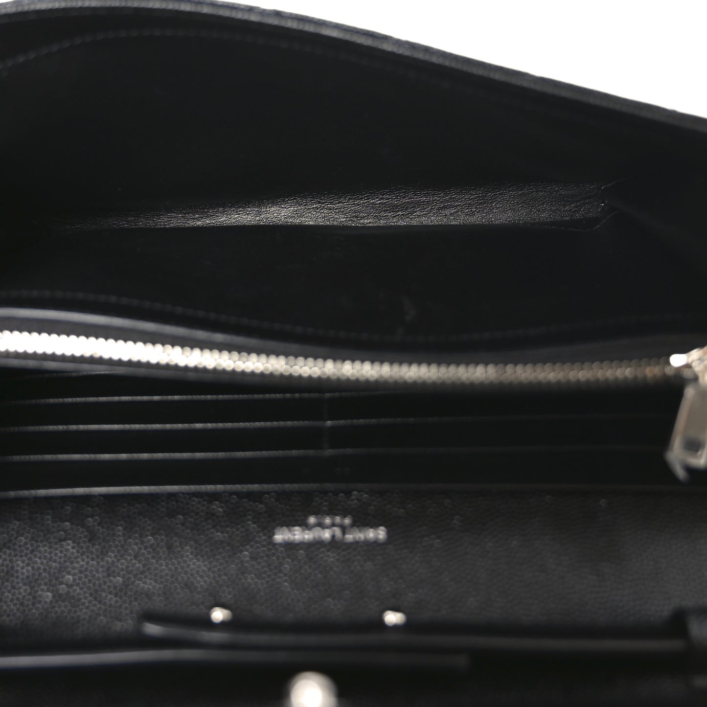Grain De Poudre Mixed Matelasse Triquilt Monogram Chain Wallet Black