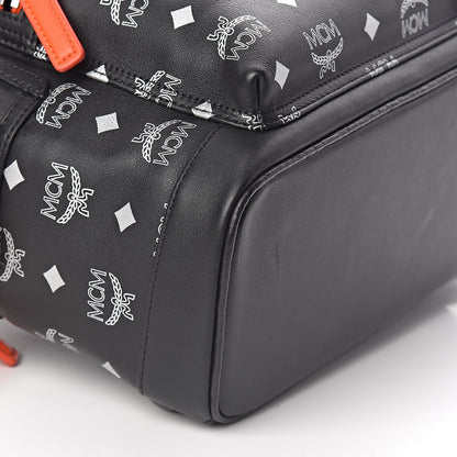 MCM Visetos Reflective Nylon Small Resnick Backpack Black 7 of 9