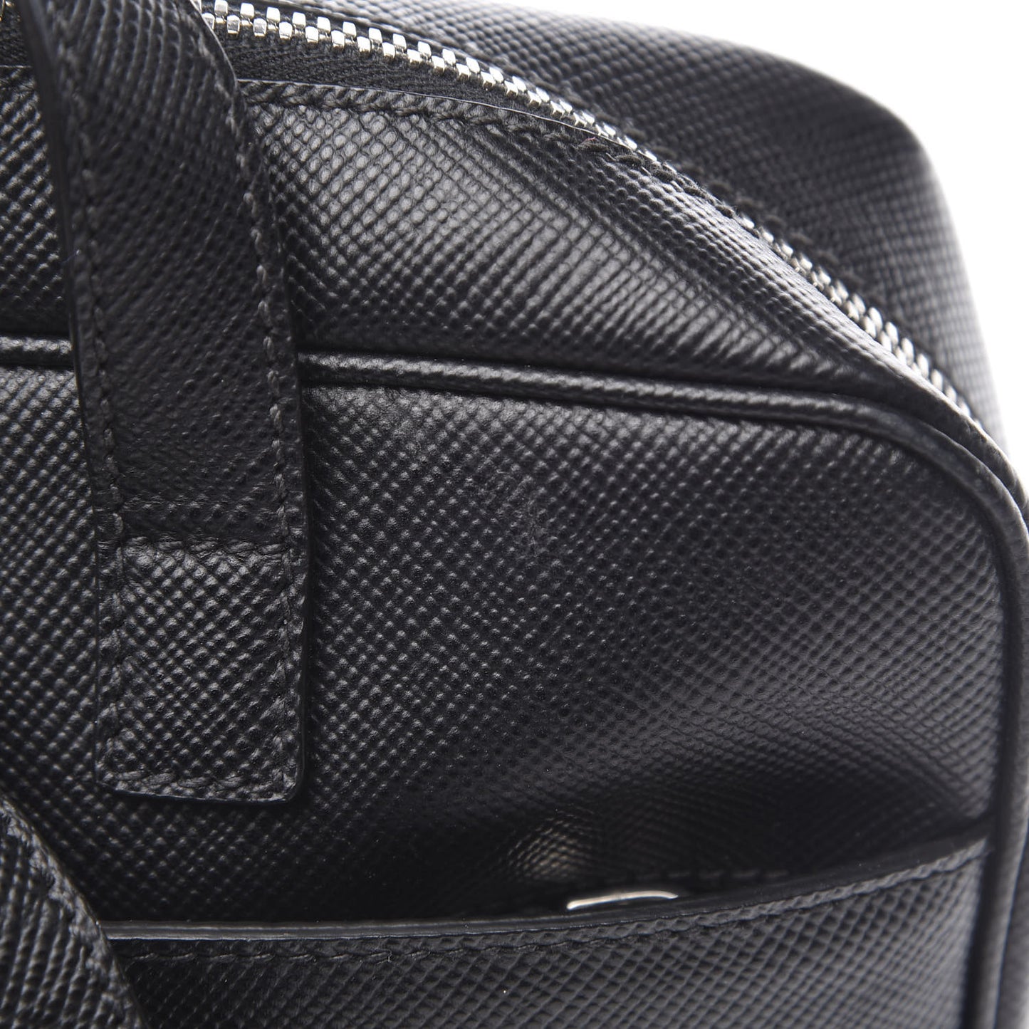 Saffiano Cuir Briefcase Backpack Black