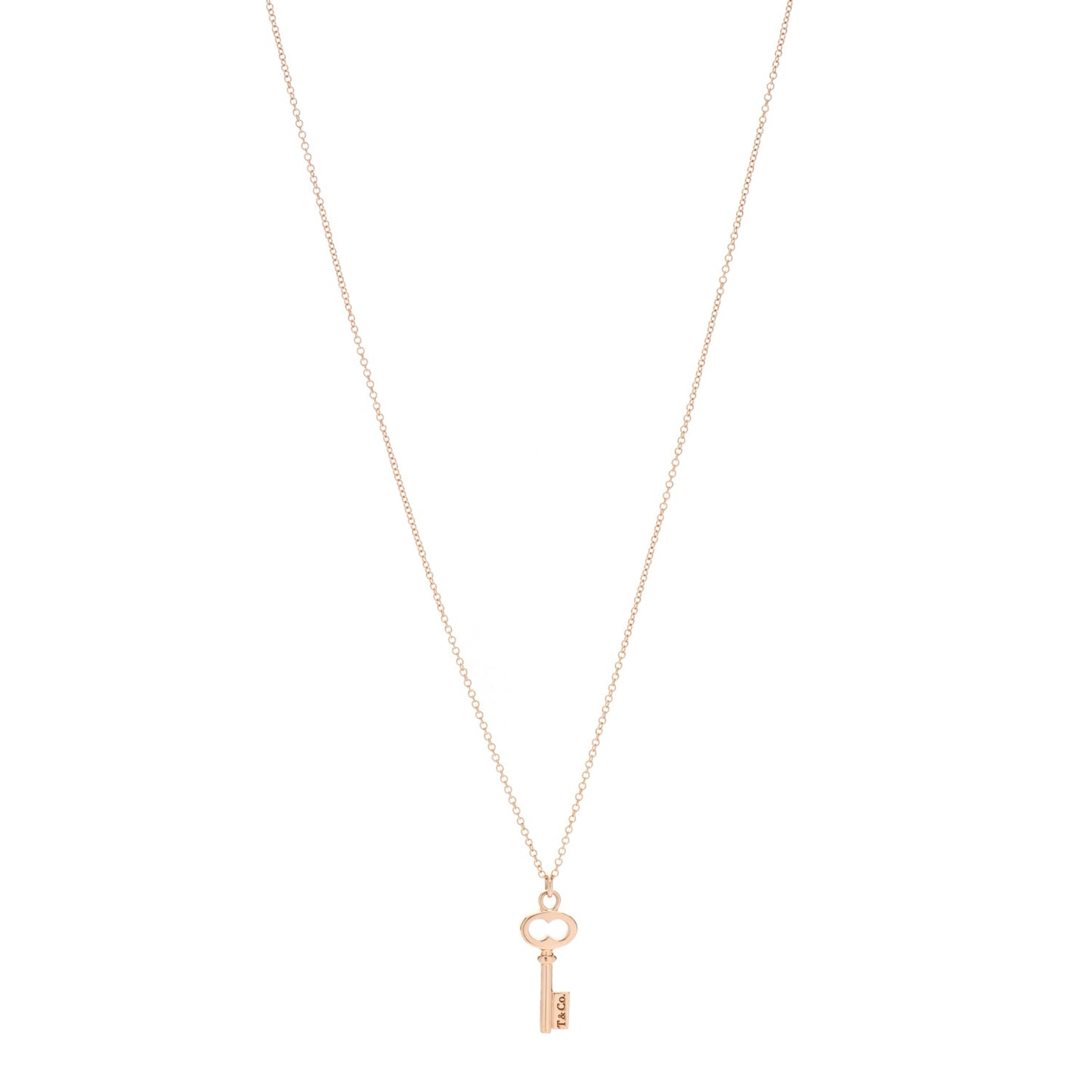 18K Rose Gold Mini Key Pendant Necklace