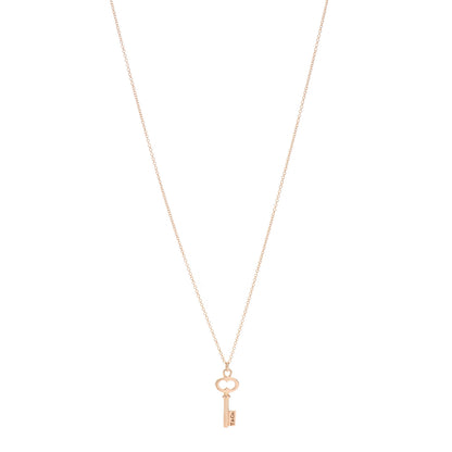 Tiffany 18K Rose Gold Mini Key Pendant Necklace 1 of 6