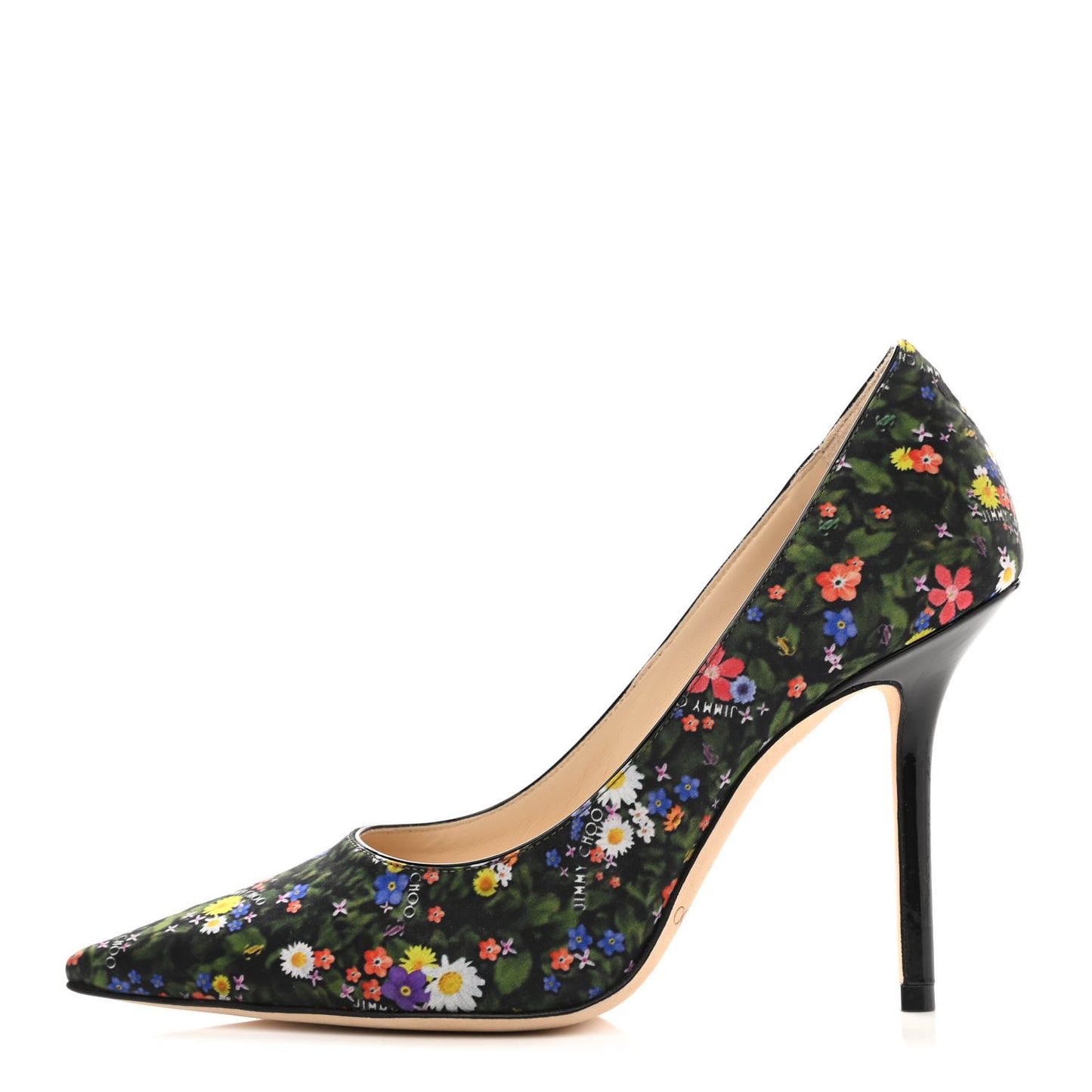 Silk Floral Love 100 Pumps 36 Black