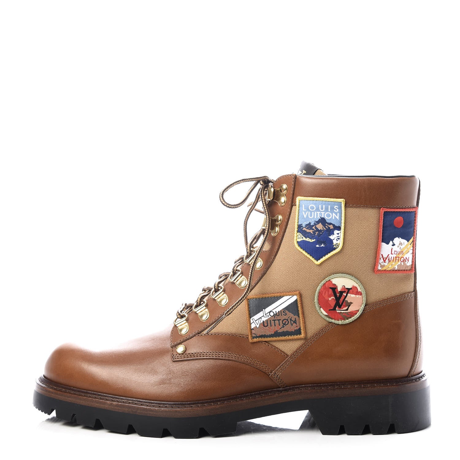 Louis Vuitton Calfskin Oberkampf Ankle Boots 10 Cognac 1 of 9